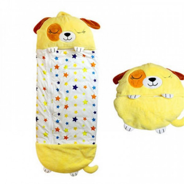 КЛУБНА ОФЕРТА: Невероятен детски цветен спален чувал 2в1 Happy Napers - Кученцето Оскар