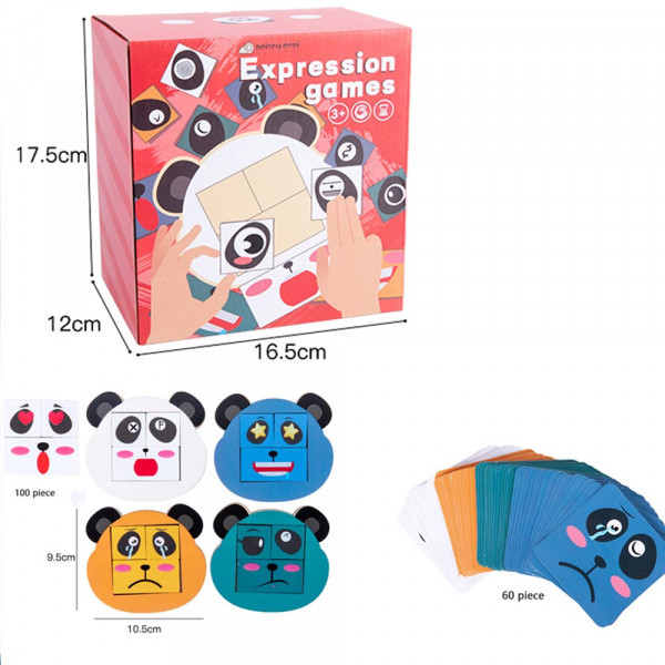 КЛУБНА ОФЕРТА: Детска цветна образователна играчка ПАНДА СМЯНА НА ЛИЦА по метода на МОНТЕСОРИ BT03