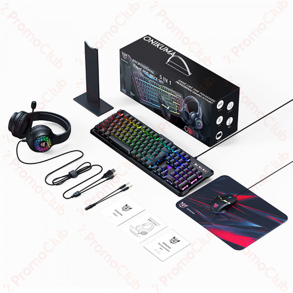 Гейминг комплект Onikuma TZ5003, Черен - 6155