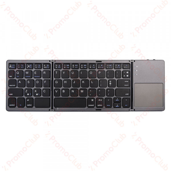 Клавиатура No brand B033, Тъчпад, Сгъваема, Bluetooth, Черен - 6177