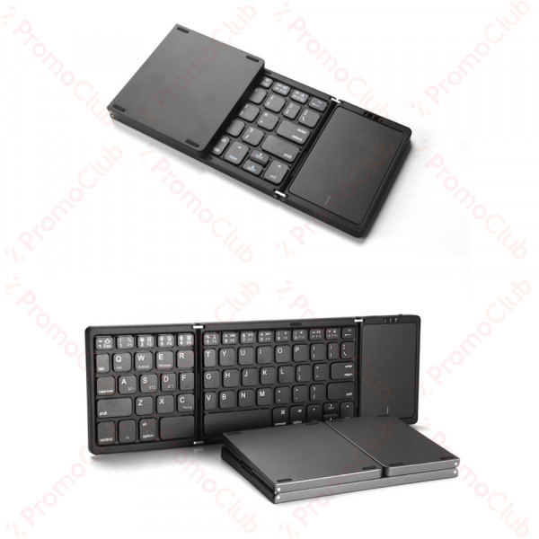 Клавиатура No brand B089T, Тъчпад, Сгъваема, Bluetooth, Черен - 6171
