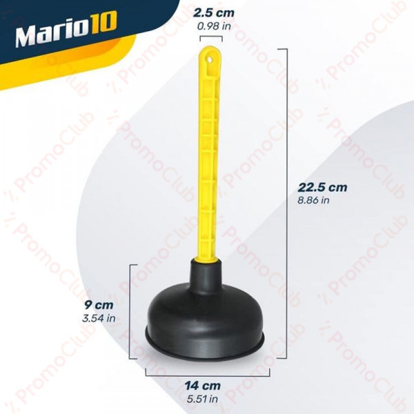 КЛУБНА ОФЕРТА: Голяма вакуум помпа за отпушване на канали с пластмасова дръжка