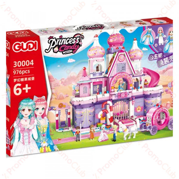 КЛУБНА ОФЕРТА:  Лего конструктор PRINCESS CANDY 30004 - 976 части, GUDI, 6+