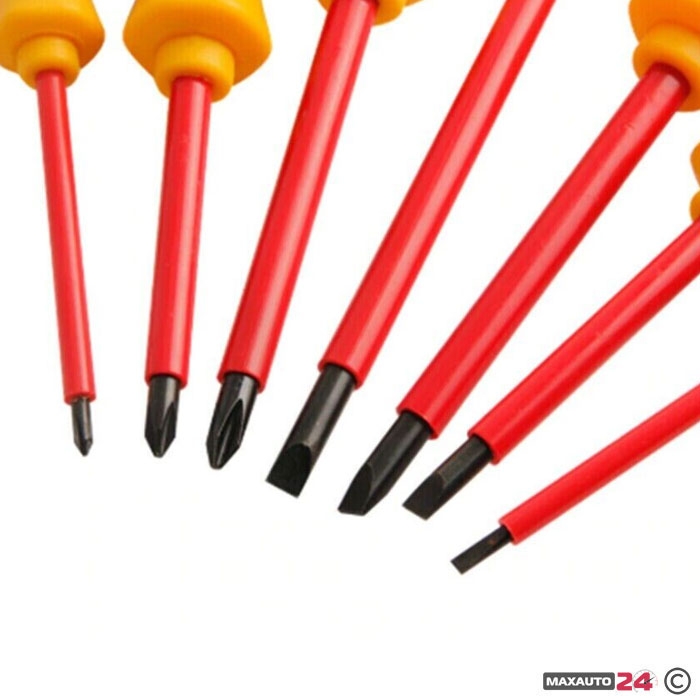 Отвертки с вграден фазомер 7бр в к-т - 7690/196