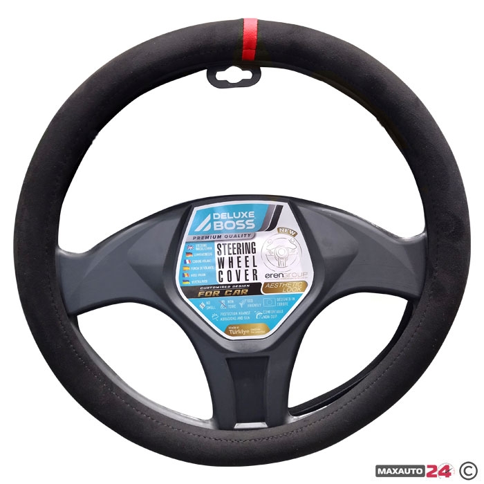 КАЛЪФ ЗА ВОЛАН БОС ВЕЛУР 38 СМ - ЧЕРВЕН