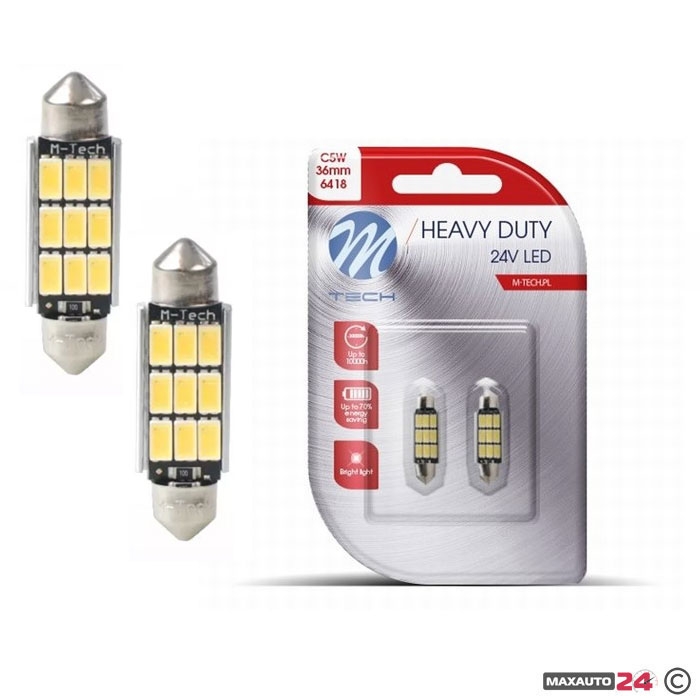 Диодни Крушки 24V Канбъс - LB9815W 36мм