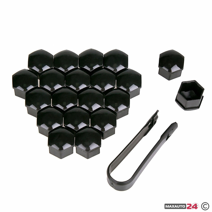 Капачки за болтове на джантите PA25-17“ 20 БР/К-Т - ЧЕРНО