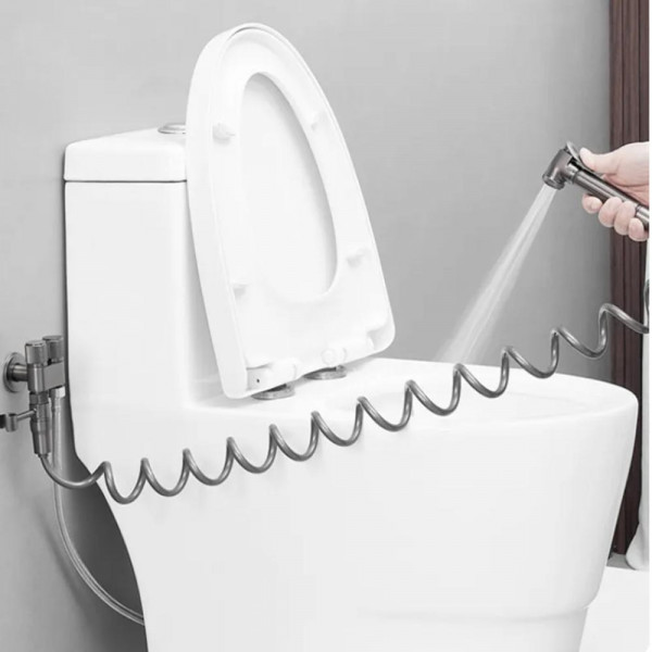 Луксозен двоен душ комплект за биде за тоалетна - луксозен спирателен кран, двойно управление, QHMT01, BF23