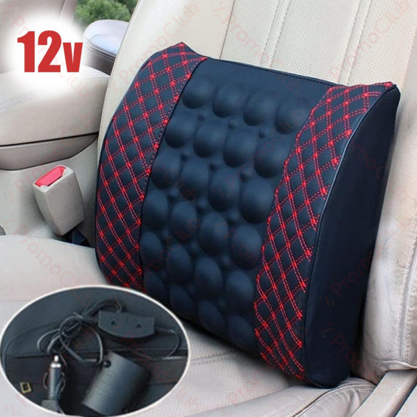 Електрическа масажна лумбална възглавница за автомобил или офис с мемори пяна, 12V, 01-5