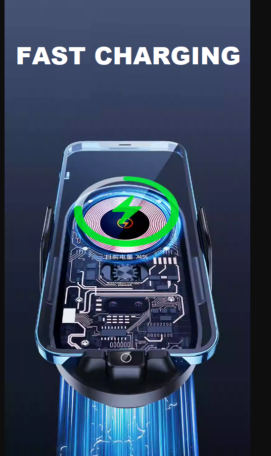 Поставка стойка държач за телефон с безжично зарядно Wireless Charger за автомобил