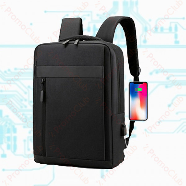 Стилна раница за лаптоп с USB порт - BLACK 12131