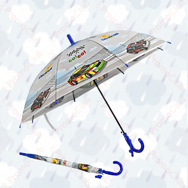 Забавен и здрав детски чадър със свирка RACER - BLUE 12624