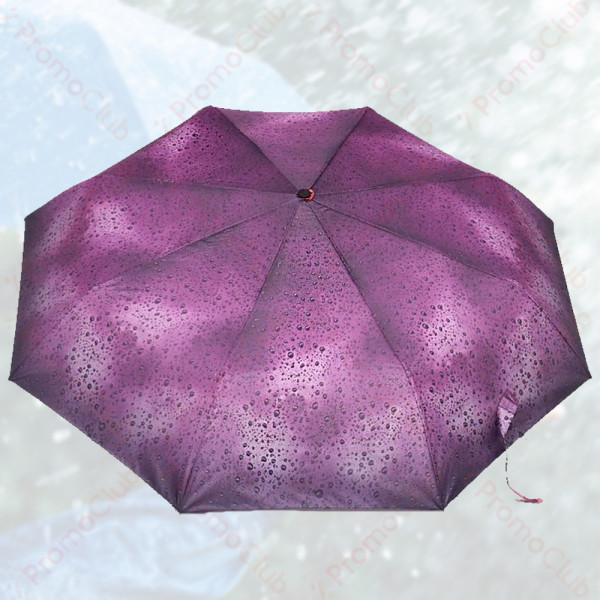 Ветроустойчив цветен дамски чадър с двупосочен автомат RAINDROP - PURPLE 3907