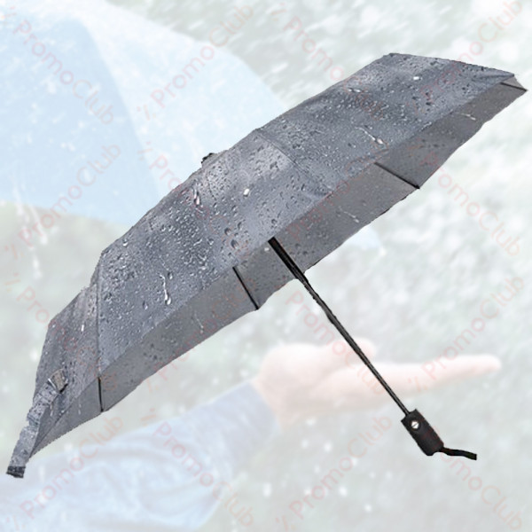 Ветроустойчив цветен дамски чадър с двупосочен автомат RAINDROP - GREY 3907