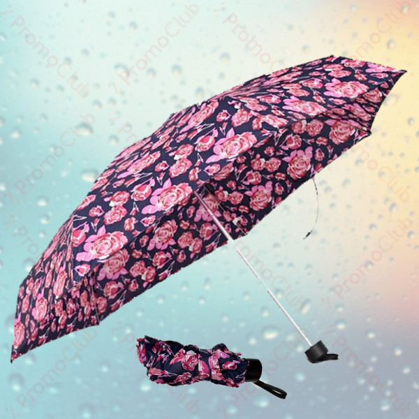 Красив и стилен ветероустойчив дамски чадър LADY - PINK 12538