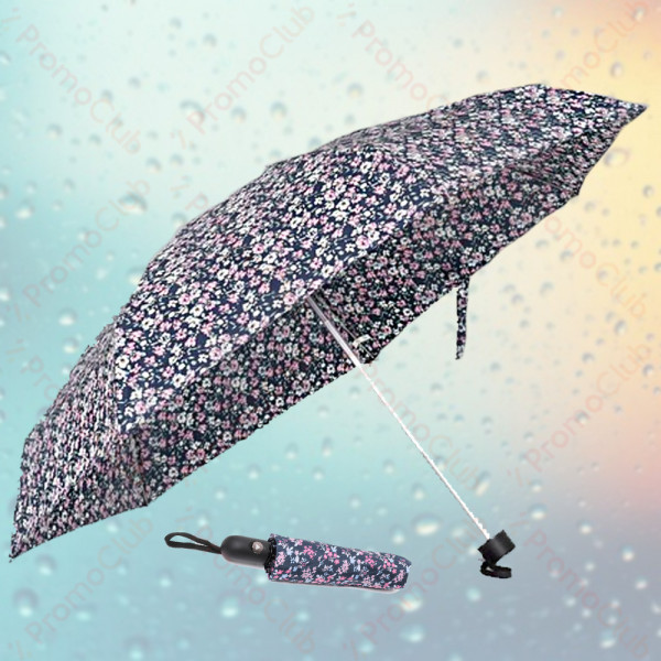 Красив и стилен ветероустойчив дамски чадър LADY - FLOWERS 12538