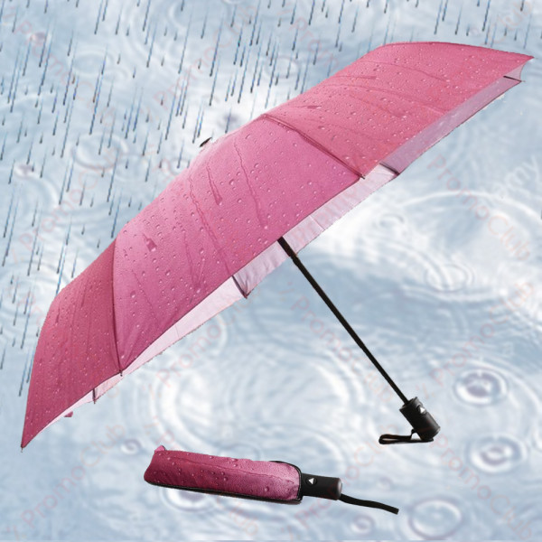 Дамски чадър от бързосъхнеща материя, ветроустойчив RAINDROPS - PINK 21881