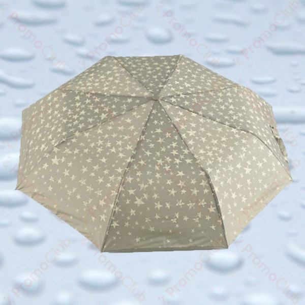 Удобен, здрав и ветероустойчив дамски чадър STAR - CREAM 12526