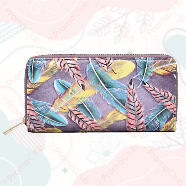 Цветно дамско портмоне от еко кожа LADY - FEATHER 12232