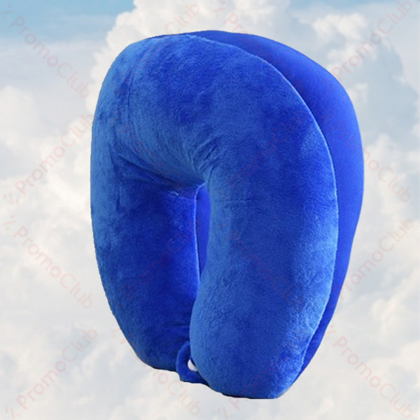 Мека и удобна възглавница за път с копче TRAVEL COMFORT - BLUE 1592
