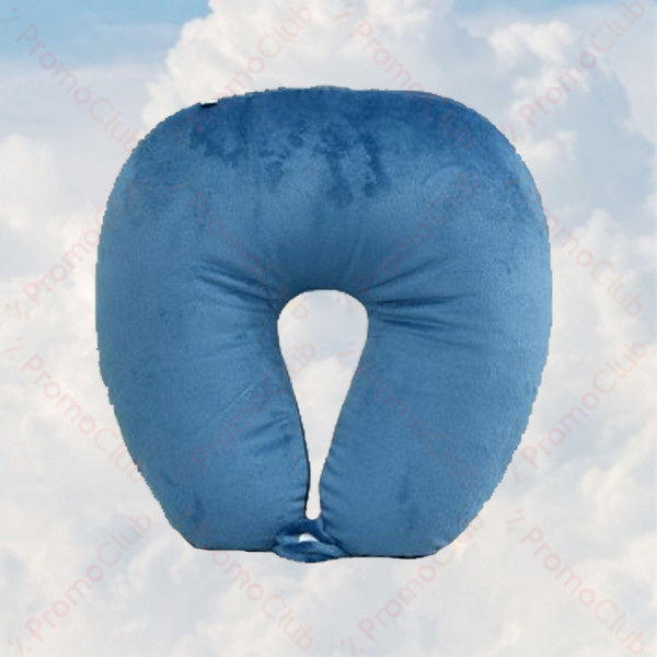 Мека и удобна възглавница за път с копче TRAVEL COMFORT - LIGHT BLUE 1592
