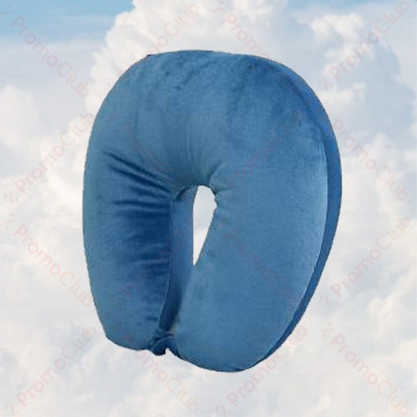 Мека и удобна възглавница за път с копче TRAVEL COMFORT - LIGHT BLUE 1592