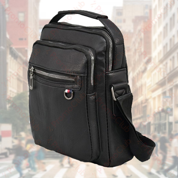 Практична, удобна и стилна мъжка чанта от еко кожа MENSTYLE - BLACK 5121