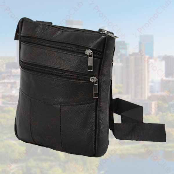 Луксозна мъжка чанта от естествена кожа MENSTYLE - BLACK 6718