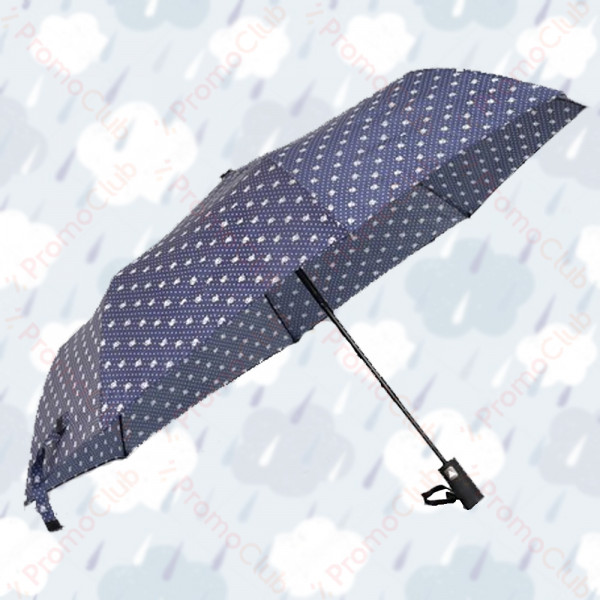 Ветроустойчив и красив дамски чадър RAINDROP - BLUE 12531