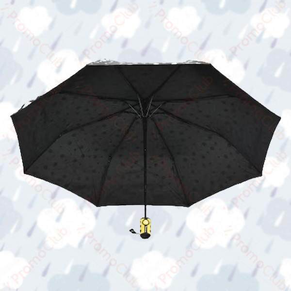 Дамски чадър, който си променя цветовете при намокряне RAINDROPS - BLACK 12621