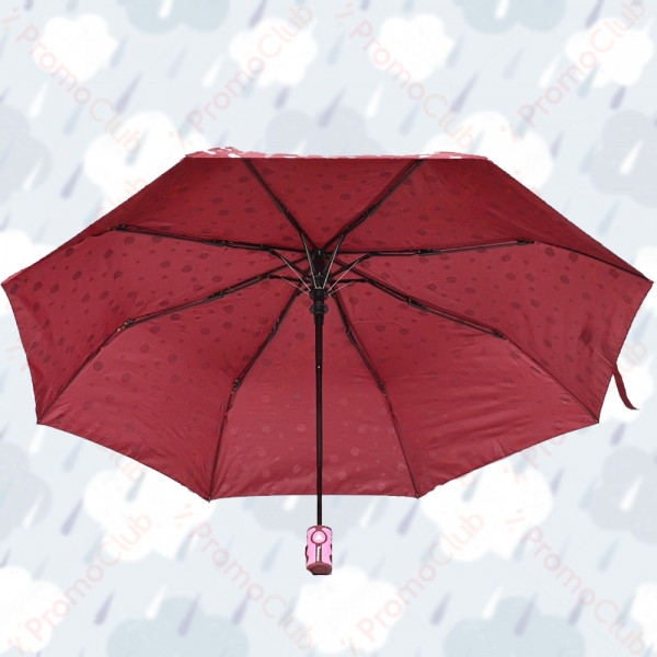 Дамски чадър, който си променя цветовете при намокряне RAINDROPS - RED 12621