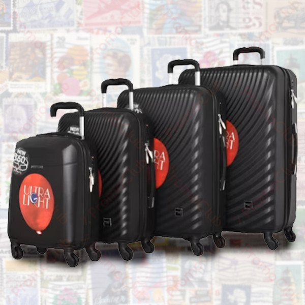 Луксозен комплект от 4бр авио куфари, здрави и практични TRAVEL - BLACK 8077