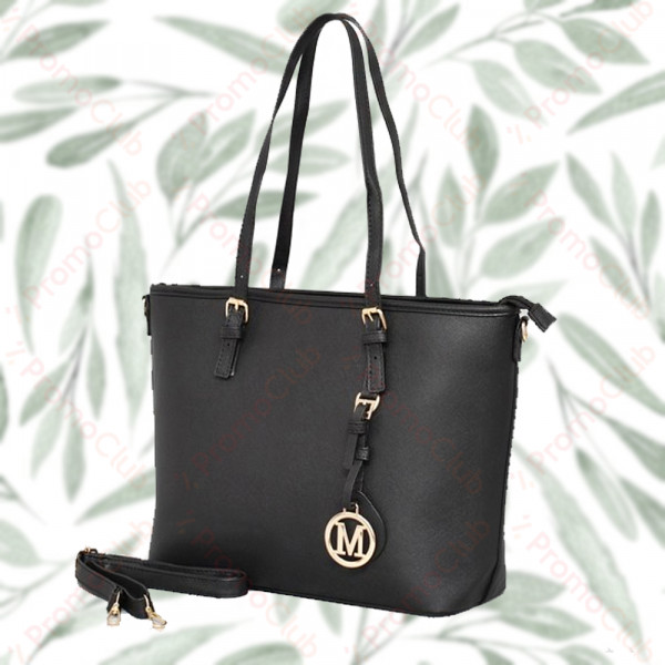 Луксозна дамска чанта от еко кожа MONE - BLACK  В80181