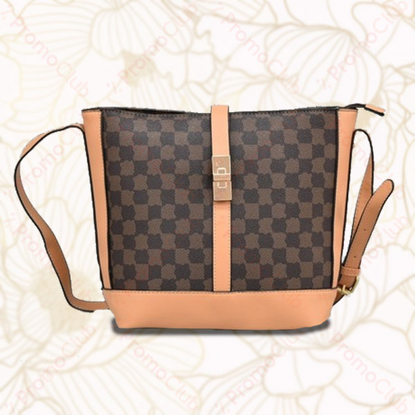 Елегантна дамска чанта от ЕКО кожа BB - LIGHT BROWN В247