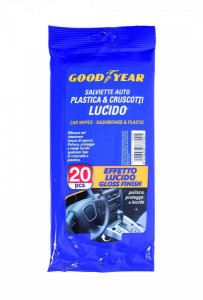 Мокри кърпи за почистване на пластмасови части и табла с блестящ лъскав ефект 20 броя Goodyear Гудиър