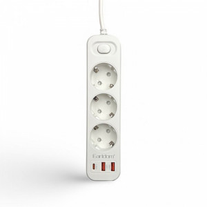 Разклонител Earldom ES-SC13 с 3 Гнезда+2 USB Порта и 1 USB-C