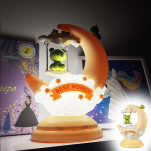Вълшебна LED детска лампа FROG MOON LAMP - BEST WISHES GL1803, настолна,...