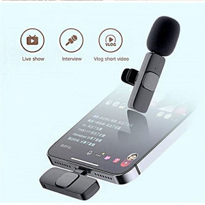 Двоен безжичен микрофон за смартфони Plug and play, за Apple устройства K9