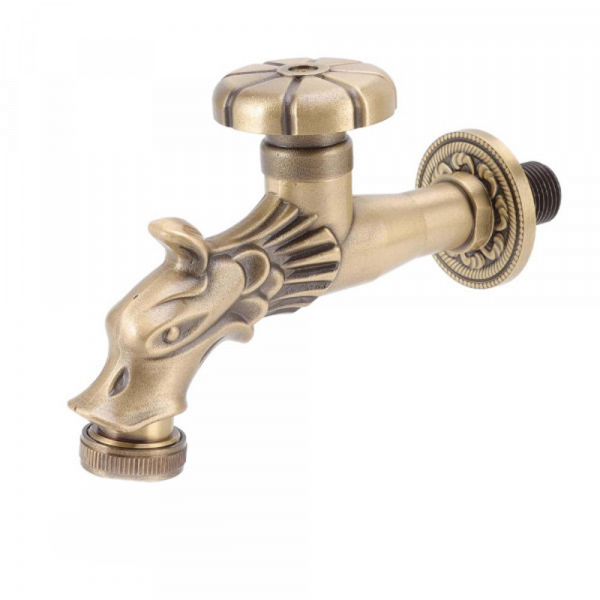 Луксозна месингова градинска чешма DRAGON висок клас изделие - месинг, ретро, винтидж, 1/2