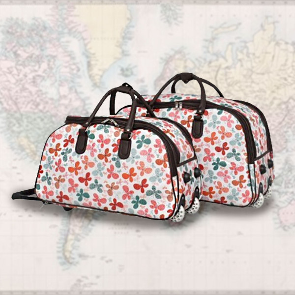 Луксозни пътни чанти с колелца от еко кожа - Travel COLORFUL 2446
