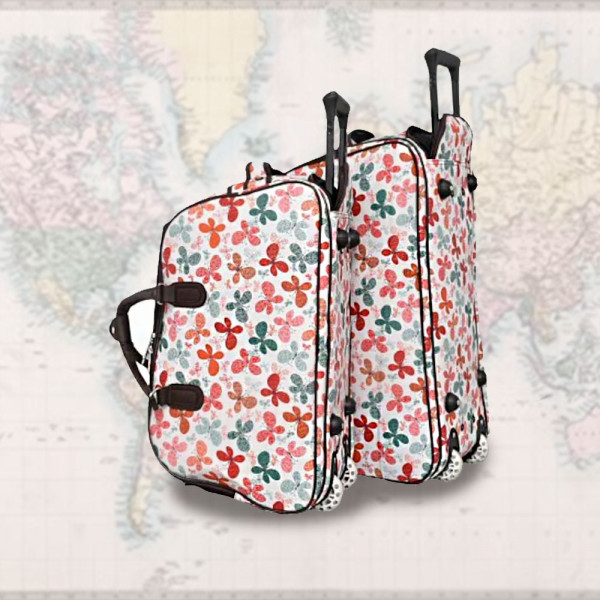 Луксозни пътни чанти с колелца от еко кожа - Travel COLORFUL 2446