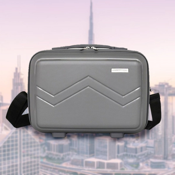 Практична надкуфарна пътна чанта с четири крачета TRAVEL - GREY 1909 14"