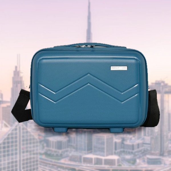 Практична надкуфарна пътна чанта с четири крачета TRAVEL - BLUE 1909 14"