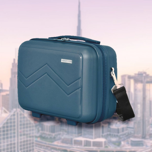 Практична надкуфарна пътна чанта с четири крачета TRAVEL - BLUE 1909 14"