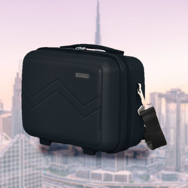 Практична надкуфарна пътна чанта с четири крачета TRAVEL - BLACK 1909 14"
