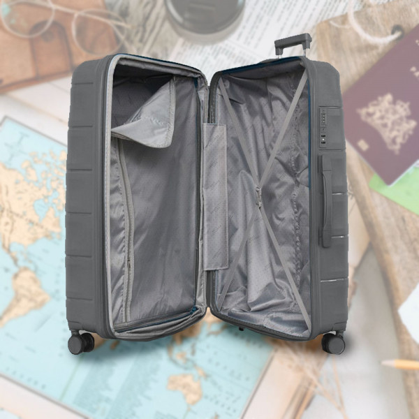 Комплект устойчиви авио куфари с шифър TRAVEL - GREY 1909