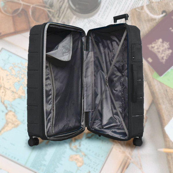 Комплект устойчиви авио куфари с шифър TRAVEL - BLACK 1909