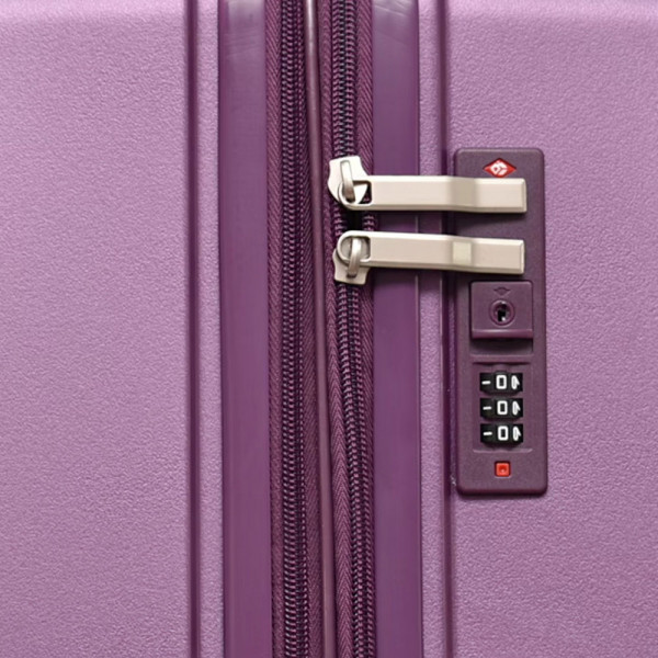 Комплект здрави и практични авио куфари с заключване с шифър AIR - VIOLET 4004