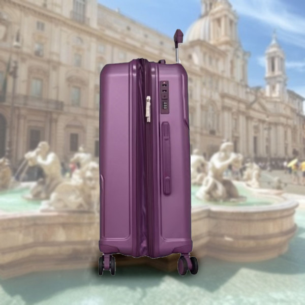 Комплект здрави и практични авио куфари с заключване с шифър AIR - VIOLET 4004