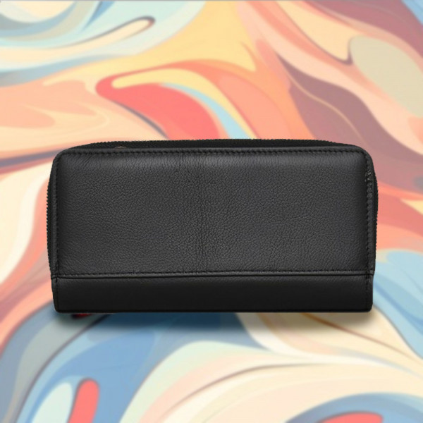 Стилно и елегантно портмоне от естествена кожа 1090 LADY-BLACK